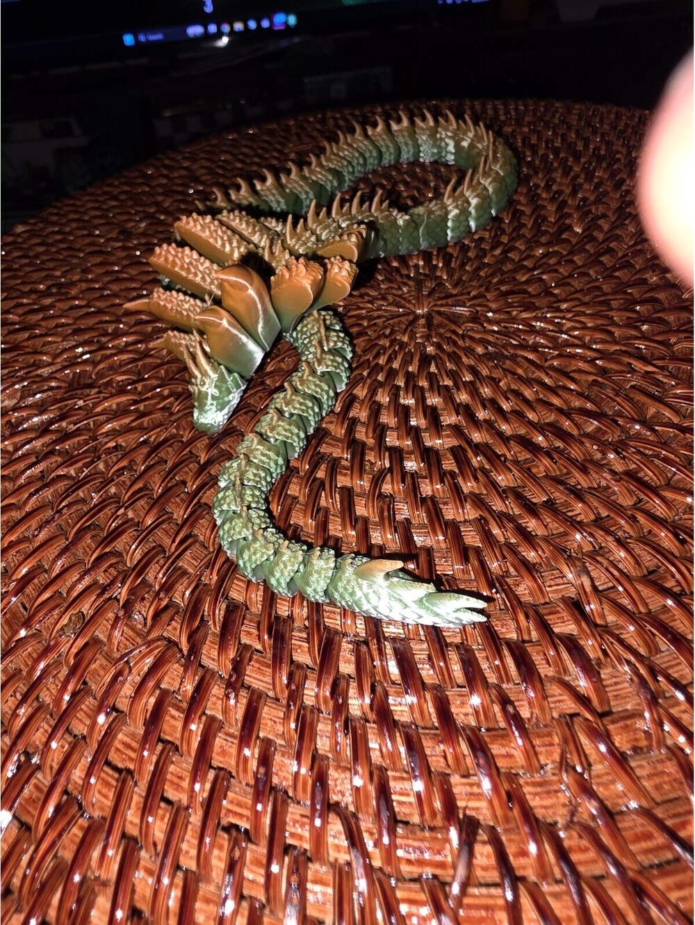 3D Printed Cobra Snake Serpent Articulated Fidget Toy Movable Decoration, Toy